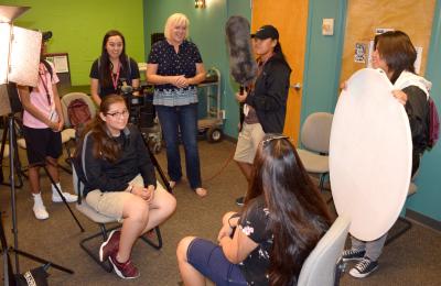 2018 DreamKeepers - Session I visiting the Media Productions Studio in Gerald Thomas on College of ACES Day